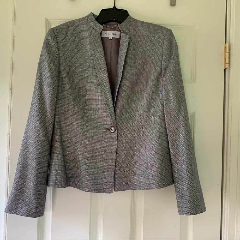Silver Calvin Klein blazer size 8